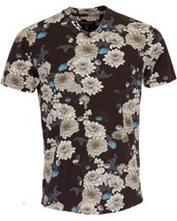 lords of harlech - Maze Serious Floral V-Neck Tee - Lyst
