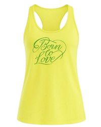Conquista - Sport Racer Back Print Top - Lyst