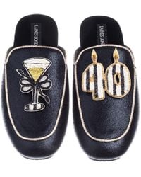 Laines London - Classic Mules With Stripe 40Th Birthday & Champagne Brooches - Lyst