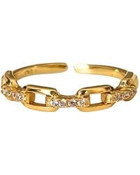 Nazzar - Dainty Link Chain Ring - Lyst