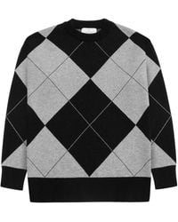Peraluna - Oxford O-Neck Diamond Pattern Pullover - Lyst