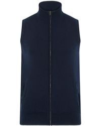 Paul James Knitwear - Lightweight Cotton Zip Through Andrew Gilet - Lyst