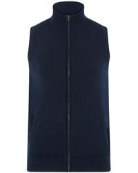 Paul James Knitwear - Lightweight Cotton Zip Through Andrew Gilet - Lyst