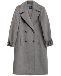 Tantra Spain Sl - Long Double-Breasted Cloth Coat With Pockets And Buckle Detail On Sleeves - Lyst