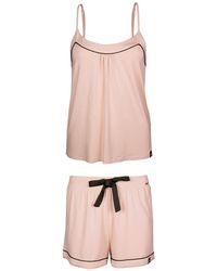 Pretty You London - Bamboo Cami & Short Pyjama Set In Pink - Lyst