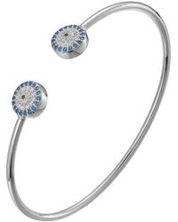 Lioness by Tf - Halo Cuff Bracelet Solid Sterling, Rhodium-Plated - Lyst