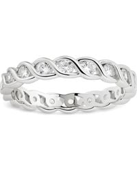 Kylie Harper - Swirling Diamond Cz Eternity Band Ring - Lyst