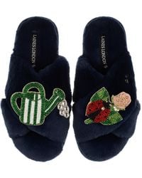 Laines London - Classic Laines Slippers With The English Garden Brooches - Lyst