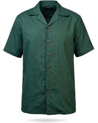 Stovaria - Handwoven Hemp Camp Collar Shirt - Lyst