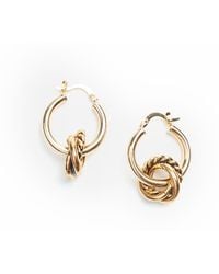 Lovard - Twisted Rope Charm Hoop - Lyst