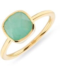 Auree - Brooklyn Aqua Chalcedony Vermeil Ring - Lyst