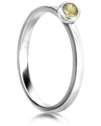 The Jewellery Store London - August Birthstone Stackable Ring With Peridot - Lyst