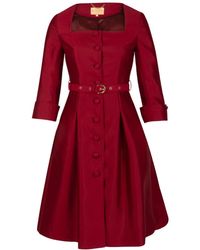 Santinni - Spencer Silk & Wool Dress - Lyst