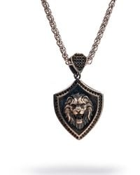 Ebru Jewelry - Lionheart Shield Sterling Necklace - Lyst