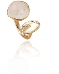 Rare Matters Jewelry - Clear Quartz Gemstone Huggie Ring - Lyst