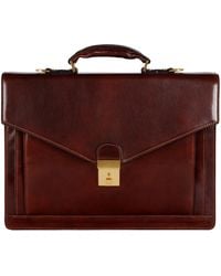 Time Resistance - Classic Design Leather Briefcase - Lyst