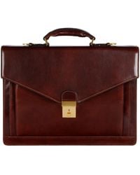 Time Resistance - Classic Design Leather Briefcase - Lyst