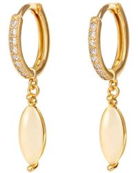 Uchi and Soto - Neutrals Nekomeishi Cream Cats Eye Earrings - Lyst