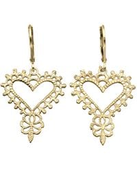 Zoe & Morgan - Heart Earrings - Lyst