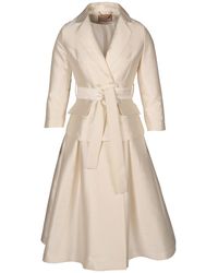 Santinni - 'Audrey' 100% Wool & Silk Dress Coat - Lyst