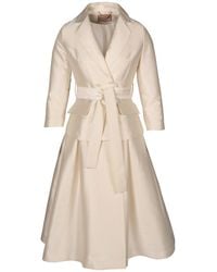 Santinni - Audrey Wool & Silk Dress Coat - Lyst