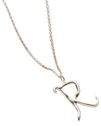 Posh Totty Designs - Sterling Large Organic Initial Necklace - Lyst