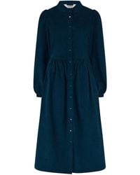 Sugarhill - Reba Cord Midi Smock Dress - Lyst