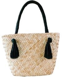 LIKHÂ - Black Large Classic Tote Bag With Braided Handles - Lyst