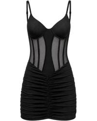 OW Collection - Sivara Mesh Corset Mini Dress - Lyst
