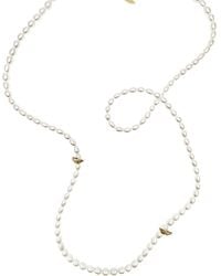 Farra - Freshwater Pearls With Butterfly Charms Long Or Multi- Layers Necklace - Lyst