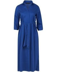Conquista - Royal Midi Dress With Belt - Lyst
