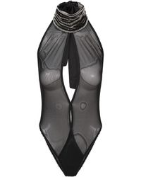 Belle -et-BonBon - Edie Glitter Collar Mesh Body - Lyst