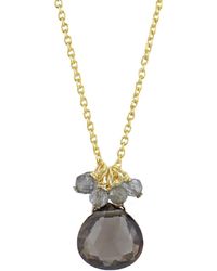 MOUNIR LONDON - Smokey Quartz Cluster Drop Pendant - Lyst