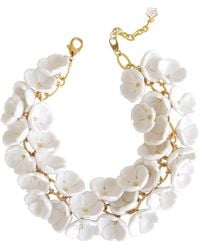 POPORCELAIN - Porcelain Plum Blossom Cluster Necklace - Lyst
