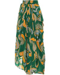 Style Junkiie - Paisley Draped Skirt - Lyst