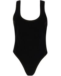 Circular Path - Scoop Neck Criss Cross Bodysuit Top-Swimsuit - Lyst