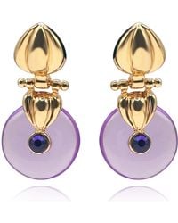 Michael Nash Jewelry - Annie Drop Earring With Amethst Resin Drop - Lyst