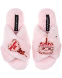 Laines London - Classic Laines Slippers With Birthday Girl Brooches - Lyst