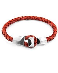 Anchor and Crew - Amber Alderney & Braided Leather Bracelet - Lyst
