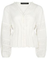 Rose & Nancy - Harri Cotton Heart Lace Blouse - Lyst
