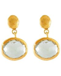 Opium Jewels - Golden Nugget Oval Studs - Lyst