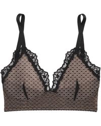 Verdant Intimates - Dot Mesh Longline Bra - Lyst