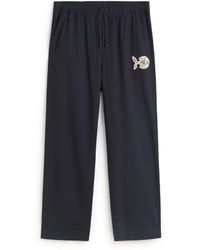 Thinking Mu - Fish Marcelo Hand-Embroidered Loose Pants - Lyst