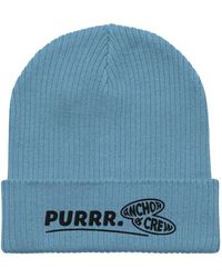 Anchor and Crew - Light Purrr Gen. Organic Cotton Embroidered Beanie - Lyst