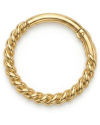 Zahav Jewelry - 14K Solid 16G 10Mm Twisted Clicker Cartilage Hoop - Lyst