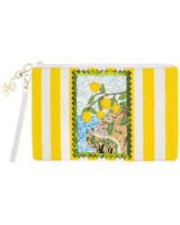 Laines London - Summer Lemon Grove Hand Beaded Clutch - Lyst