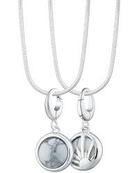 Lily Charmed - Sterling Howlite Healing Stone Necklace With Round Snake Chain - Lyst