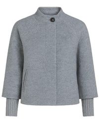 Conquista - Button Detail Jacket With Elasticated Cuffs - Lyst
