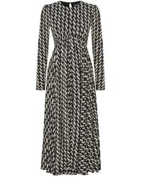 Exquise - Neutrals Regular Tie Detailed Stretch Knit Midi Ayanne K. Dress - Lyst