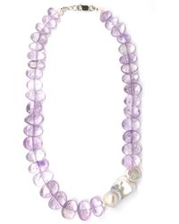 Shar Oke - Brazilian Amethyst & Freshwater Pearls Necklace - Lyst